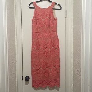 Antonio Melani Pink Lace Dress Size 6